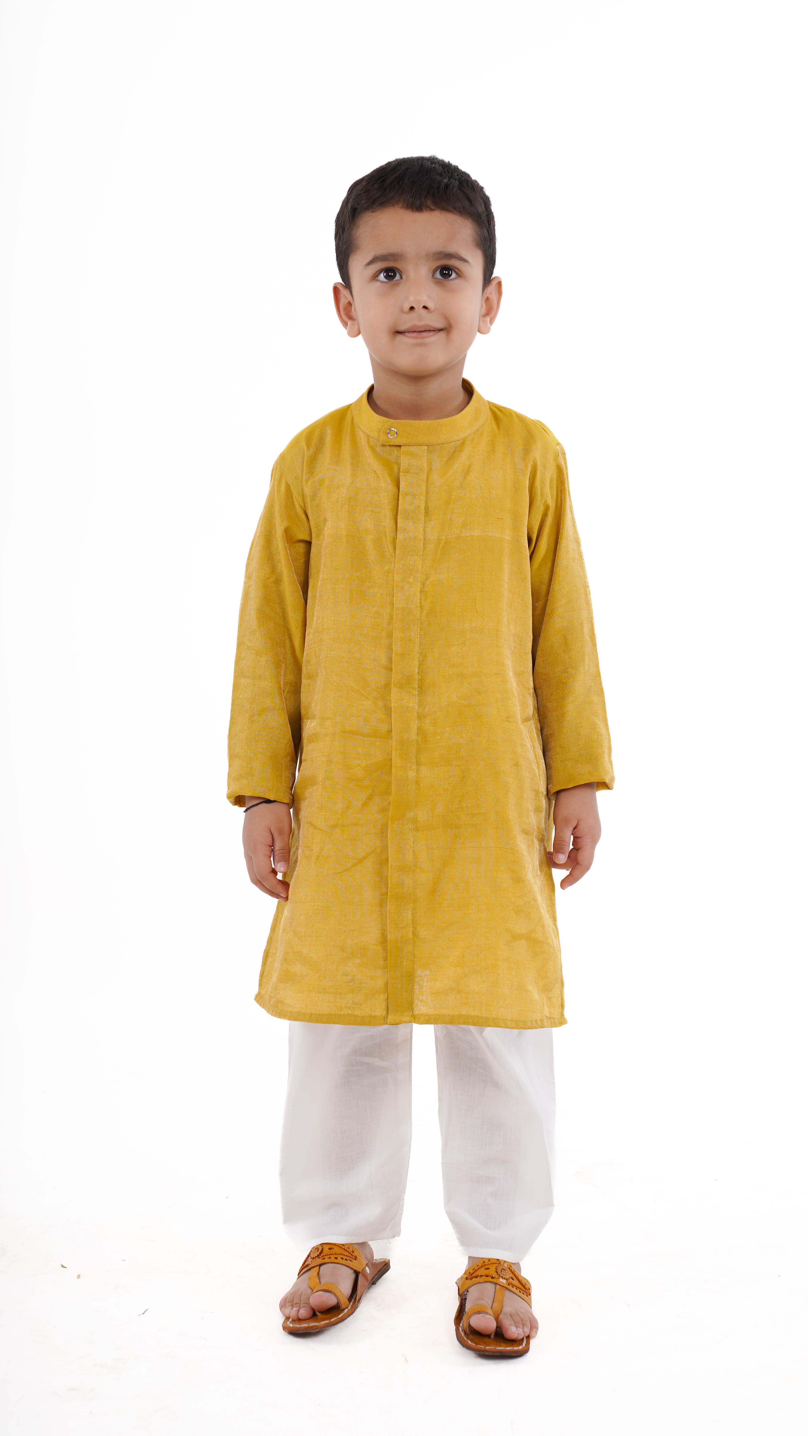 YELLOW KURTA SET BOYS MAI.MAAii