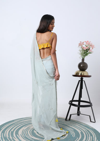 AQUA BLOSSOM (SAREE)