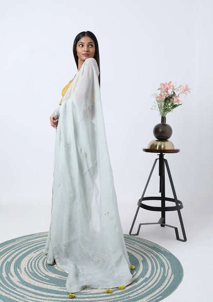 AQUA BLOSSOM (SAREE)