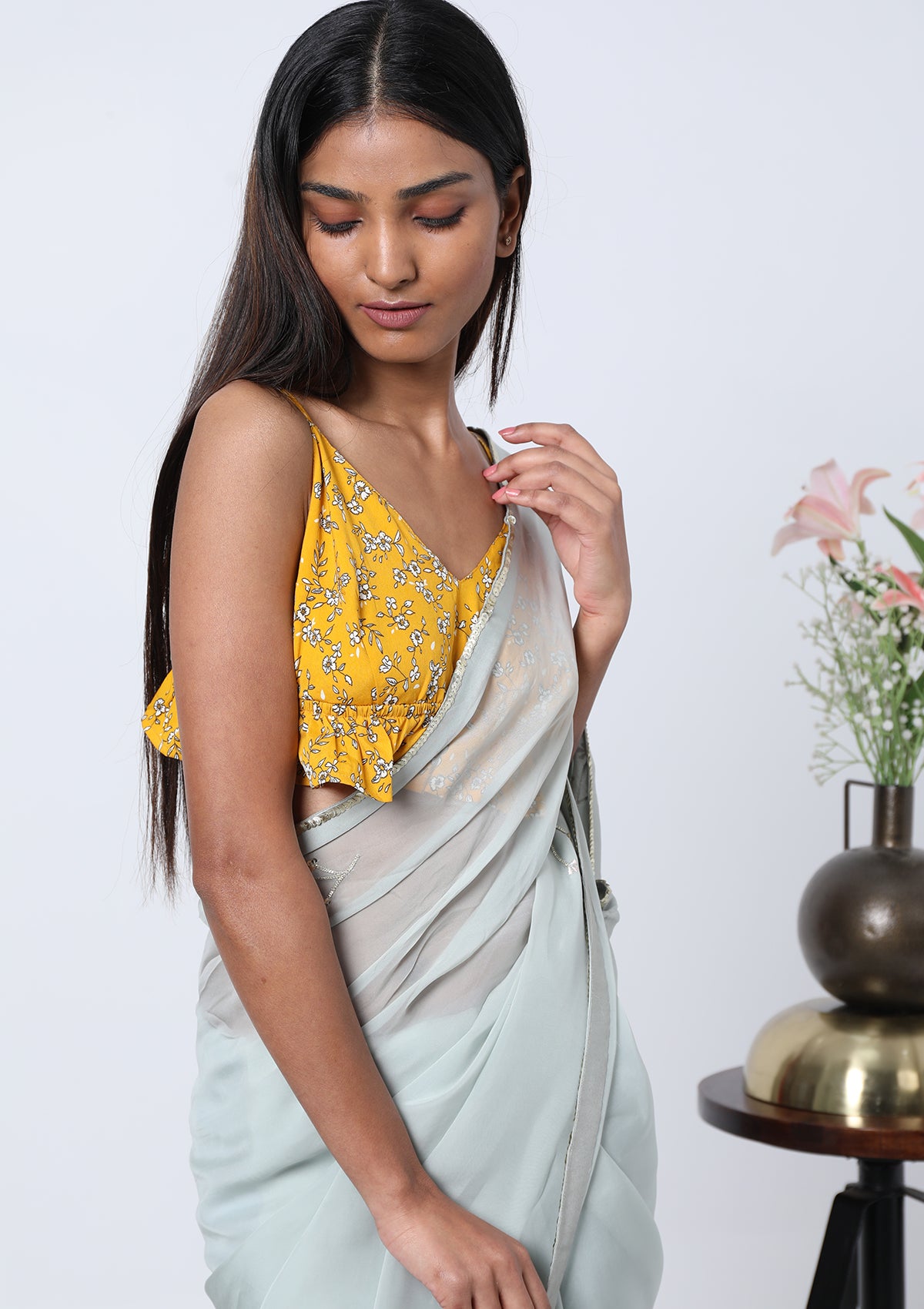 AQUA BLOSSOM (SAREE)