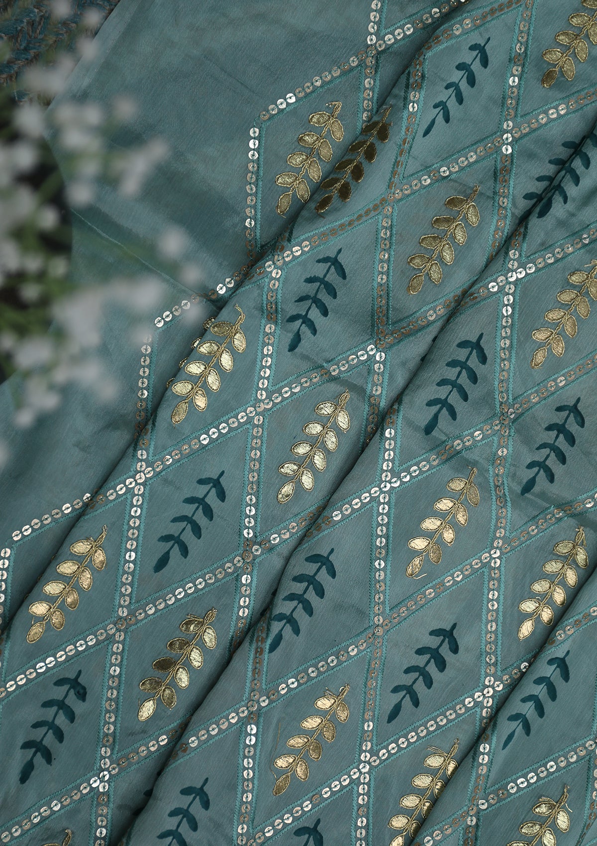 AQUA BLOSSOM (SAREE)